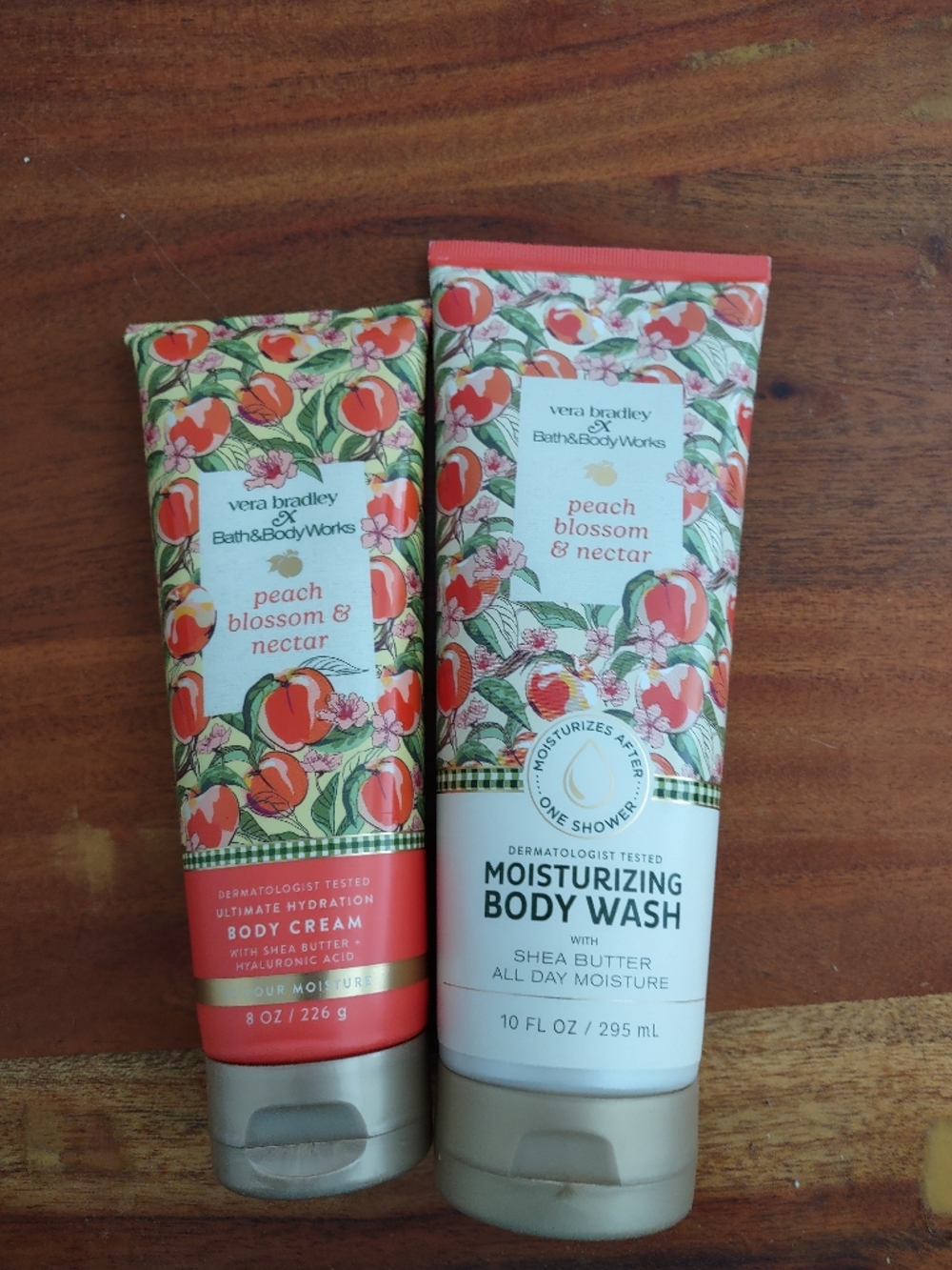 Bath & Body Works Peach Blossom & Nectar Moisturizing Body Wash & Body Cream